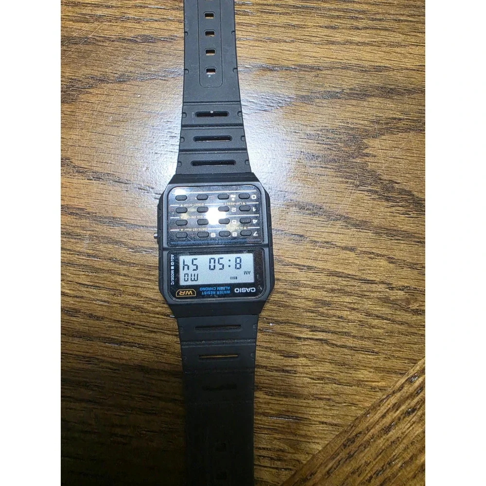 Casio CA-53W Calculator Watch Black Resin Band Digital Water Resistant 3208